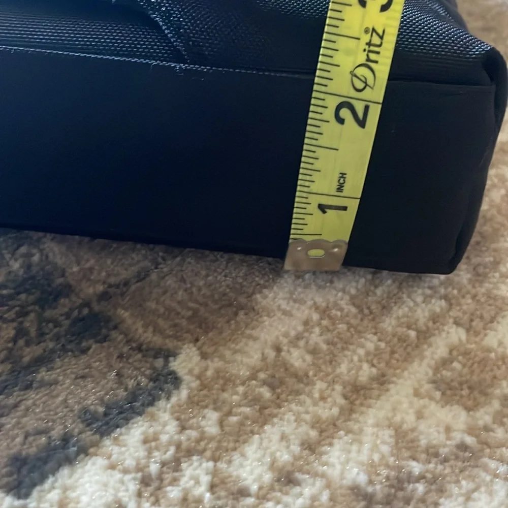 Tumi Canvas Black Laptop Bag with Carbon Fiber Accents